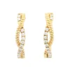 Hot Kelley Collection Rope & Diamond Hoop Earrings