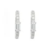 Sale Kelley Collection Round & Baguette Diamond Hoop Earrings
