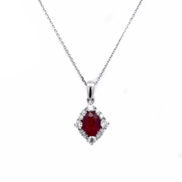Fashion Kelley Collection Ruby & Diamond Pendant