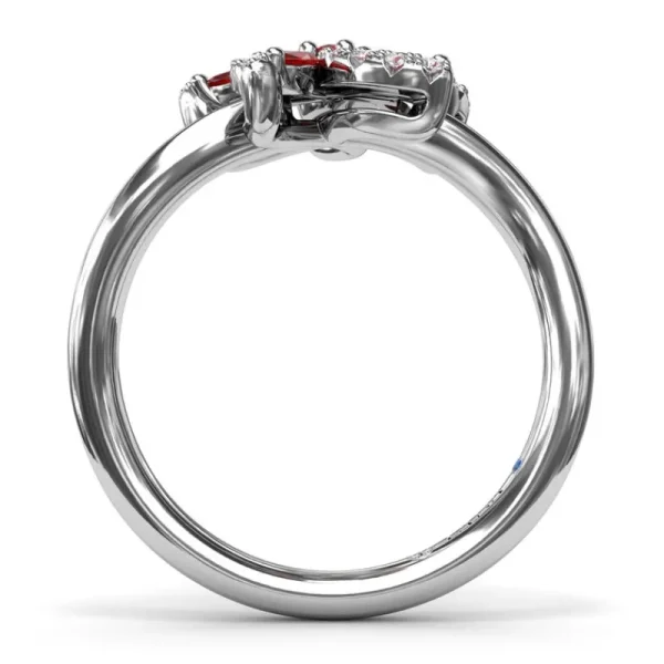 Fashion Fana Ruby and Diamond Catalina Ring
