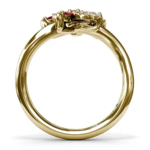 Fashion Fana Ruby and Diamond Catalina Ring