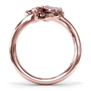 Fashion Fana Ruby and Diamond Catalina Ring