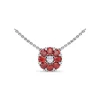 New Fana Ruby Flower Cluster Necklace