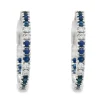 Best Kelley Collection Sapphire & Diamond Hoop Earrings