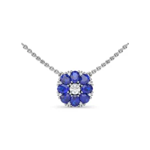 Online Fana Sapphire Flower Cluster Necklace