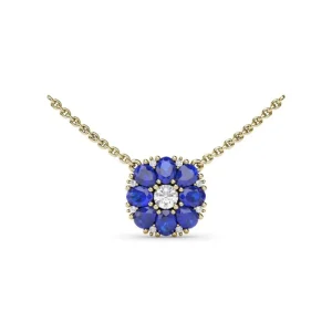 Online Fana Sapphire Flower Cluster Necklace