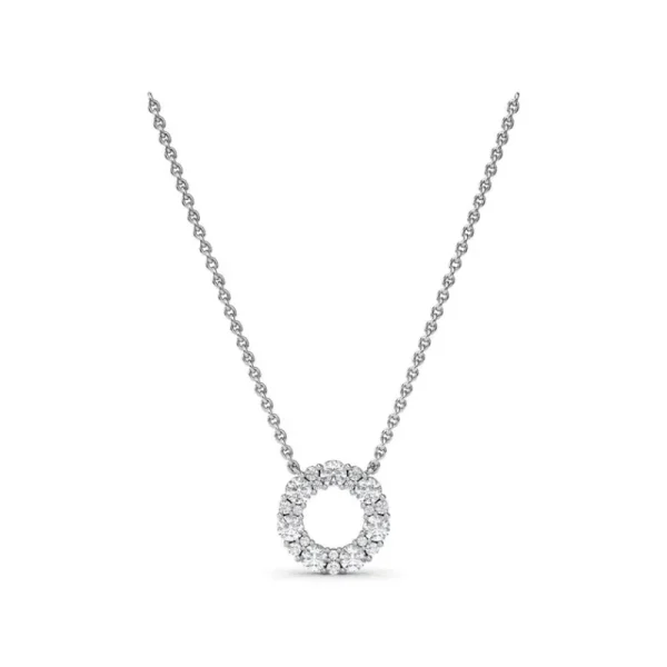 Clearance Fana Shared Prong Diamond Circle Necklace