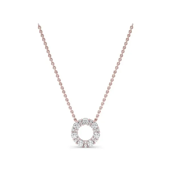 Clearance Fana Shared Prong Diamond Circle Necklace