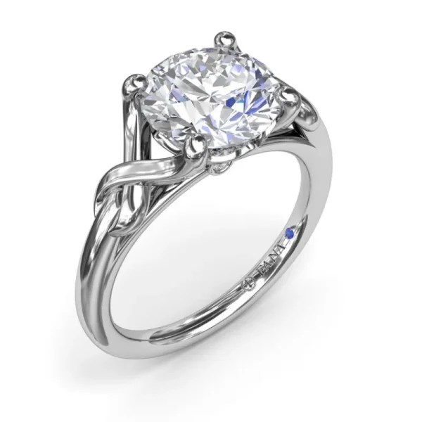 Online Fana Smooth Love Knot Diamond Engagement Ring