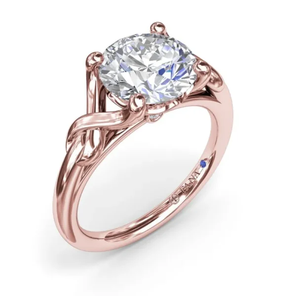 Online Fana Smooth Love Knot Diamond Engagement Ring