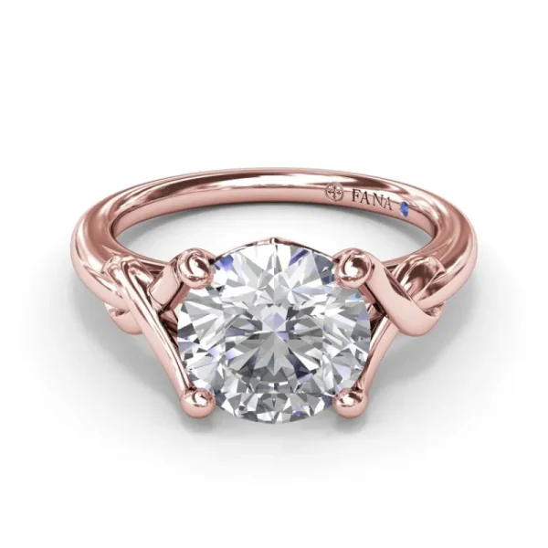 Online Fana Smooth Love Knot Diamond Engagement Ring