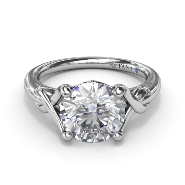 Online Fana Smooth Love Knot Diamond Engagement Ring