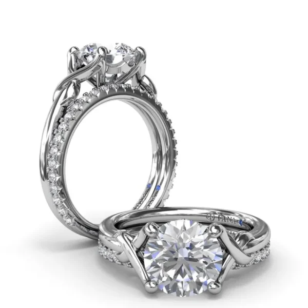 Online Fana Smooth Love Knot Diamond Engagement Ring