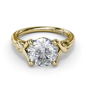 Online Fana Smooth Love Knot Diamond Engagement Ring