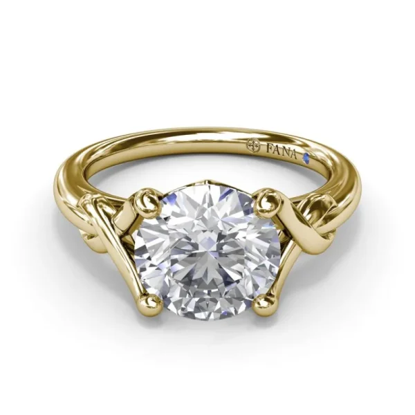 Online Fana Smooth Love Knot Diamond Engagement Ring