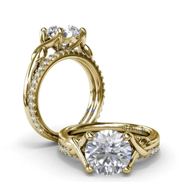Online Fana Smooth Love Knot Diamond Engagement Ring