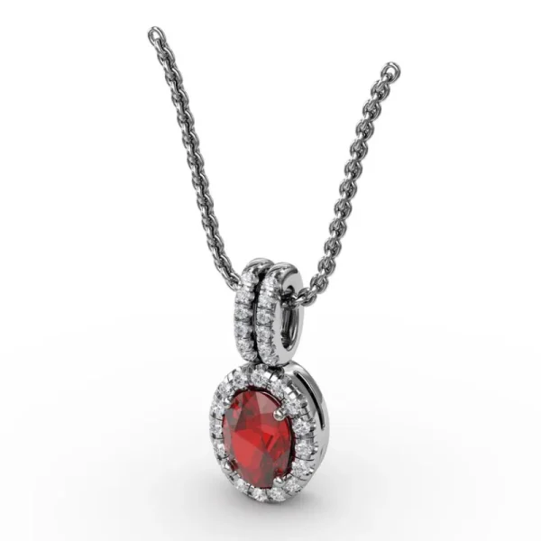 Clearance Fana Sophisticated Ruby and Diamond Pendant