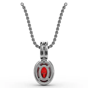 Clearance Fana Sophisticated Ruby and Diamond Pendant
