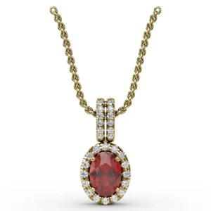 Clearance Fana Sophisticated Ruby and Diamond Pendant