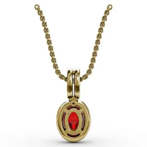Clearance Fana Sophisticated Ruby and Diamond Pendant