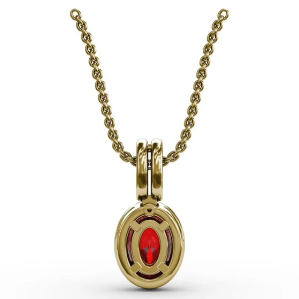 Clearance Fana Sophisticated Ruby and Diamond Pendant