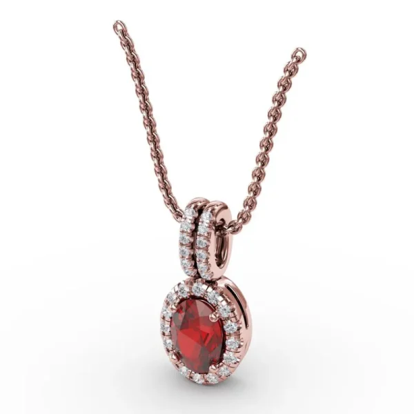 Clearance Fana Sophisticated Ruby and Diamond Pendant
