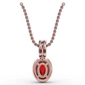 Clearance Fana Sophisticated Ruby and Diamond Pendant