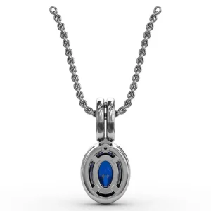 Outlet Fana Sophisticated Sapphire and Diamond Pendant