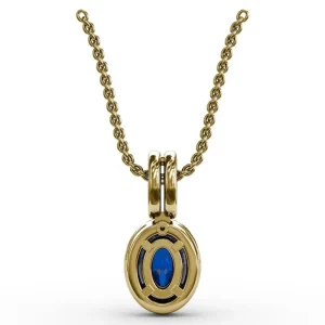 Outlet Fana Sophisticated Sapphire and Diamond Pendant