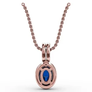 Outlet Fana Sophisticated Sapphire and Diamond Pendant