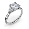 Online Fana Sophisticated Side Cluster Diamond Engagement Ring