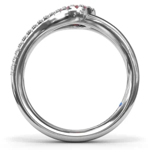 Hot Fana Split Ruby and Diamond Wrap Ring