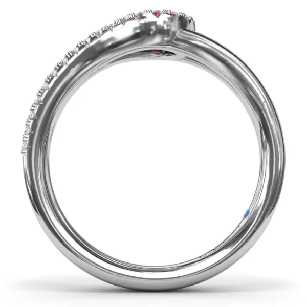 Hot Fana Split Ruby and Diamond Wrap Ring