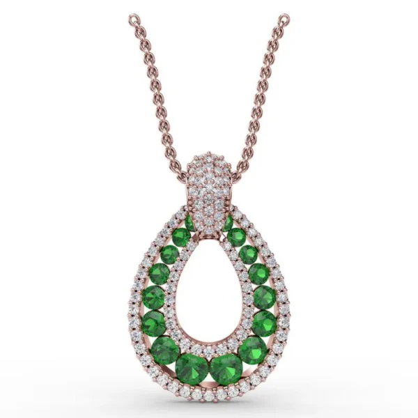 Sale Fana Steal The Spotlight Emerald and Diamond Pendant