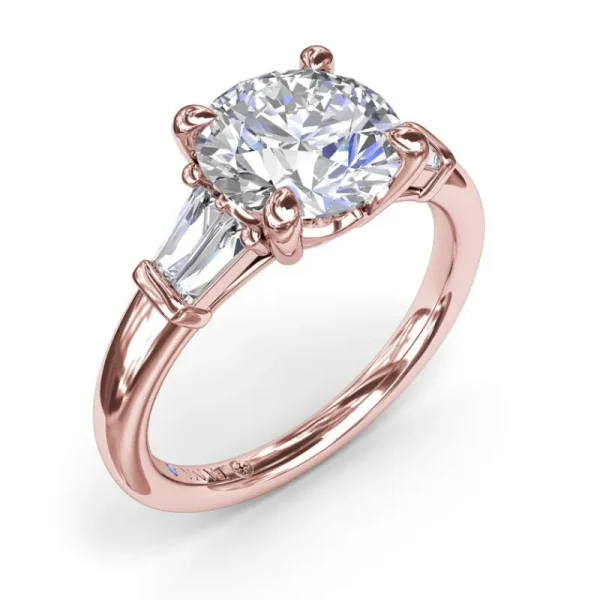 New Fana Tapered Baguette Diamond Engagement Ring