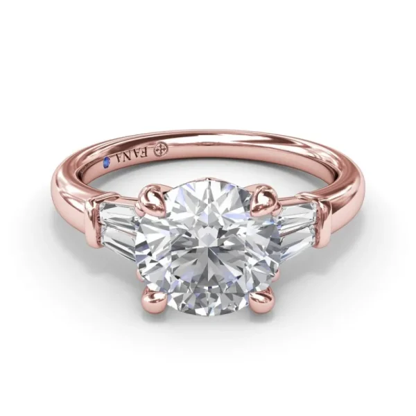 New Fana Tapered Baguette Diamond Engagement Ring