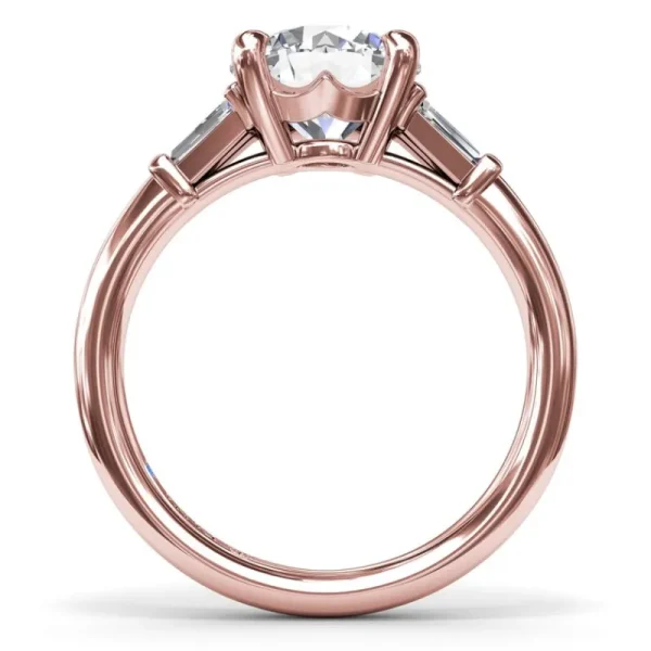 New Fana Tapered Baguette Diamond Engagement Ring