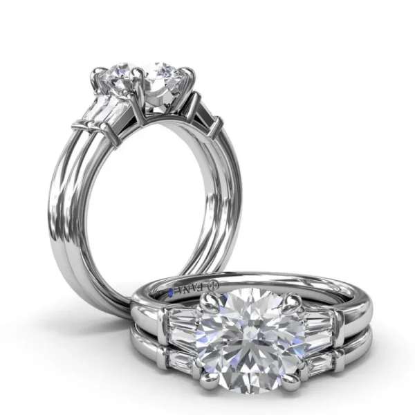 New Fana Tapered Baguette Diamond Engagement Ring