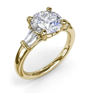 New Fana Tapered Baguette Diamond Engagement Ring