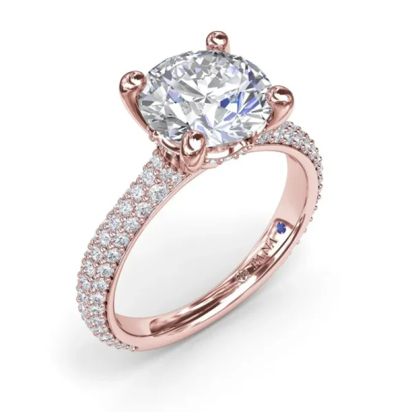 Outlet Fana Tapered Pavé Diamond Engagement Ring