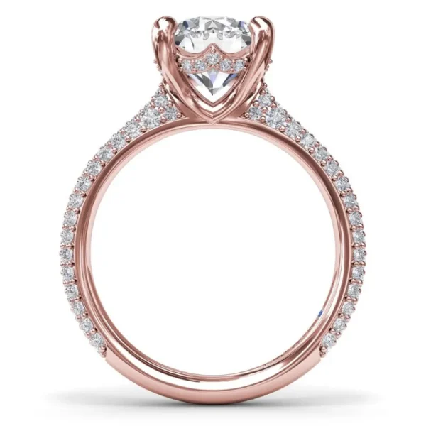 Outlet Fana Tapered Pavé Diamond Engagement Ring