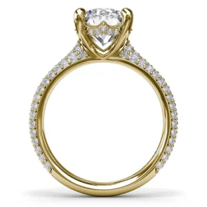 Outlet Fana Tapered Pavé Diamond Engagement Ring