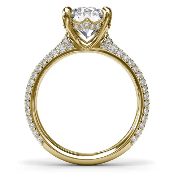 Outlet Fana Tapered Pavé Diamond Engagement Ring