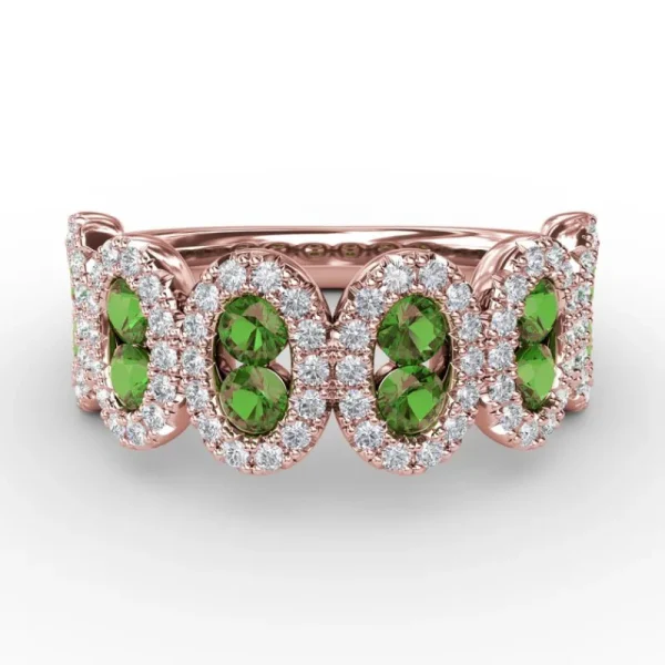 Hot Fana Think Like A Queen Emerald and Diamond Ring