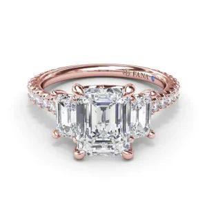 Online Fana Three Stone Beauty Diamond Engagement Ring