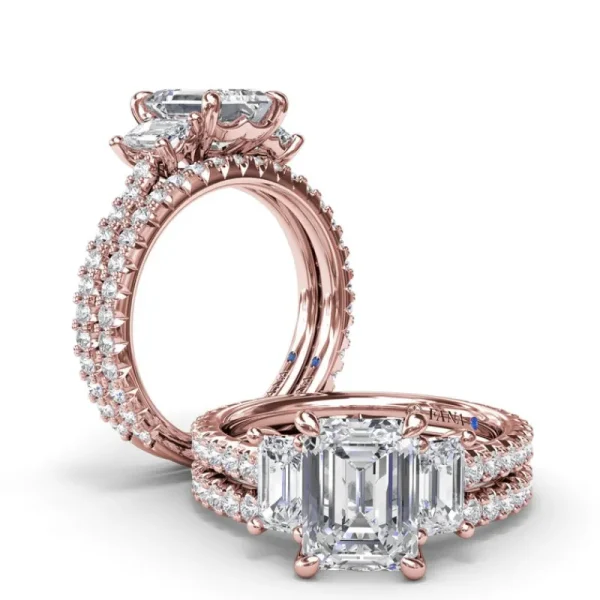 Online Fana Three Stone Beauty Diamond Engagement Ring
