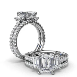Online Fana Three Stone Beauty Diamond Engagement Ring
