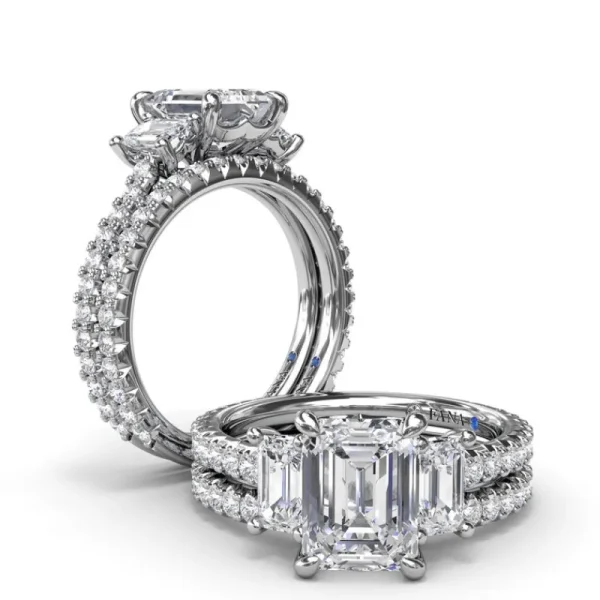 Online Fana Three Stone Beauty Diamond Engagement Ring