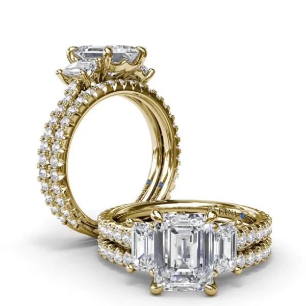 Online Fana Three Stone Beauty Diamond Engagement Ring