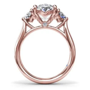 Hot Fana Three Stone Diamond Cadillac Engagement Ring